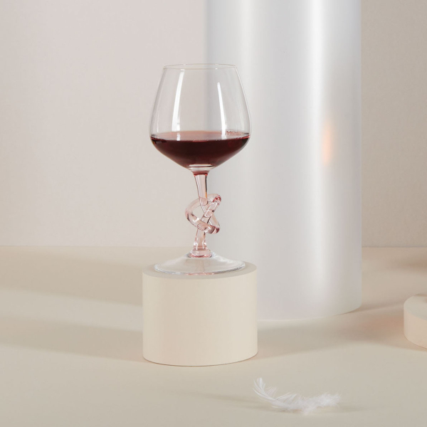 Glasses Red wine Sklenice na červené víno Wine Tie, rosalin