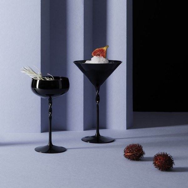 Accessories Cocktails Sklenice na koktejl Barman, černá